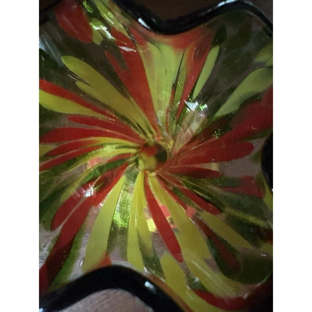 Czech Art Glass Vase 8.75
